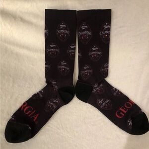 UGA National Championship Black Socks Extremely Rare